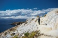 Adventures on Island of the Sun, Titicaca Lake, Bolivia Royalty Free Stock Photo