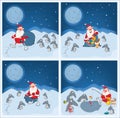 Adventures of a Santa Claus and a penguins