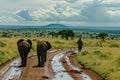 Adventurous African safari walk. Generate Ai