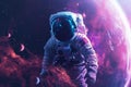 Adventurous Astronaut red planet. Generate Ai