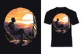 Adventurous Camper Van T-Shirt Design: Camping by the Van