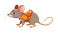 Adventurous Cartoon Mouse with a Small Saddle, vector design Generative AI Royalty Free Stock Photo