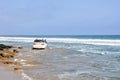 Adventurous Driving Along the Beach