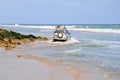 Adventurous Driving Along the Beach