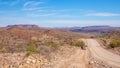 Adventurous road trip through a amazing landscape in Damaraland, Namibia.