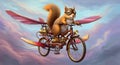 The Adventurous Squirrel Pilot: A Whimsical Journey Through the Clouds