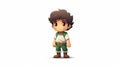 Adventurous Young Boy In Sprite Cartoon Style Portrait