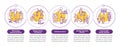 Adverse childhood experience purple circle infographic template