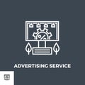 Adverting Service vector icon Royalty Free Stock Photo