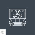 Adverting Service Related Vector Line Icon Royalty Free Stock Photo