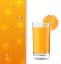 Advertise Banner with Orange Beverage and Drops