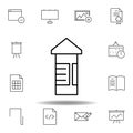 advertise board road outline icon. Detailed set of unigrid multimedia illustrations icons. Can be used for web, logo, mobile app,