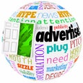 Advertise Marketing Word Globe Planet Business Exposure Growth