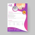 Advertisement concept template or flyer design for spa with space for your product image. Royalty Free Stock Photo