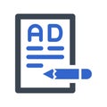 Advertisement content compose icon