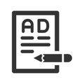 Advertisement content compose icon