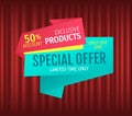 Hot Price Poster, Exclusive Offer, Business Vector Royalty Free Stock Photo