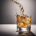 Advertisement food photography. Splash drink. AI art generated Royalty Free Stock Photo