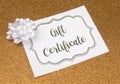 Advertisement for Gift Certificates Royalty Free Stock Photo