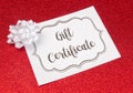 Advertisement for Gift Certificates Royalty Free Stock Photo