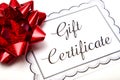 Advertisement for Gift Certificates