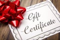 Advertisement for Gift Certificates Royalty Free Stock Photo