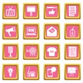 Advertisement icons pink