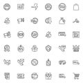 Advertisement line icons set