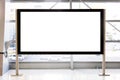 Advertisement mockup. Blank empty billboard inside a shopping mall or metro underground in Dubai, UAE Royalty Free Stock Photo