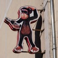 Advertisement: Monkey Holding A German Berliner Kindl Beer In Berlin, Germany