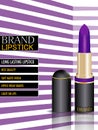 Advertisement promotion banner for trendy colorful brand Lipstick fashion