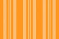 Advertisement stripe lines seamless, couch texture vertical fabric. Uniform background textile vector pattern in orange and