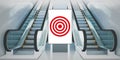 advertisement target billboard escalators Royalty Free Stock Photo