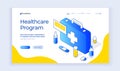 Advertisement web banner for modern healthcare program