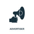 Advertiser icon from affiliate marketing collection. Simple line Advertiser icon for templates, web design and infographics