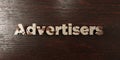 Advertisers - grungy wooden headline on Maple - 3D rendered royalty free stock image Royalty Free Stock Photo