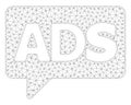 Advertisiment Message Polygonal Frame Vector Mesh Illustration Royalty Free Stock Photo