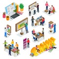 Advertising Agency Isometric Icons