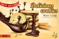 Advertising banner for chocolate sandwich cookies