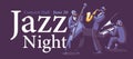 Advertising banner of a concert of jazz music.