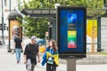 Advertising banner informing about the upcoming Nato summit 2023 in the centre of Vilnius, capital of Lithuania Royalty Free Stock Photo