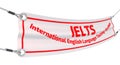 IELTS. International English Language Testing System. The advertising banner