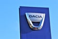 Advertising banner signage of ` Dacia Motors`