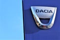 Advertising banner signage of ` Dacia Motors`