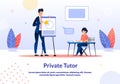 Advertising Banner is Written Private Tutor Flat.