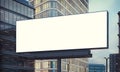 advertising billboard on city night mockup Royalty Free Stock Photo