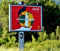 Advertising billboard for Coca-Cola written in Montenegrin