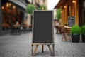 Advertising blank Blackboard, Blank restaurant shop sign or menu boards in shopping mall center, Blackboard sign mockup