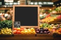 Advertising blank Blackboard, Blank restaurant shop sign or menu boards in shopping mall center, Blackboard sign mockup