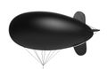 Advertising blank blimp airship,inflatable helium balloon,inflatable zeppelin. 3d render illustration.